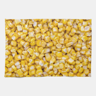 Corn macro as background structure tea towel
