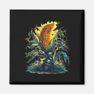 Corn Maize Ghost Ghoul Harvest Halloween Fun Tee Magnet