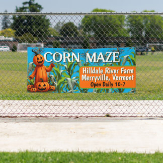 Corn Maze Fall Season Farm Fun Sign