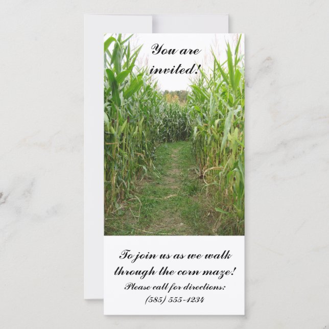 Corn Maze Invitation Card (Front)