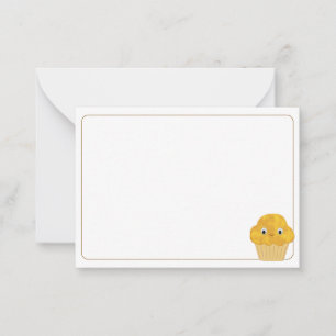  Corn Muffin Cute Drawing Blank Bordered Card