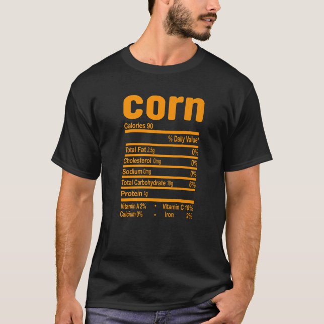 Corn Nutrition Thanksgiving Costume T-Shirt (Front)