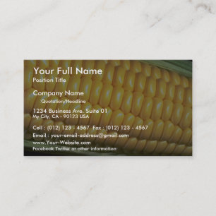 Corn on the cob business card