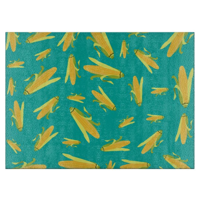 Corn On The Cob Pattern Cutting Board (Front)