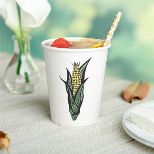 Corn on the Cob Rustic Farmhouse Vegetable Paper Cups