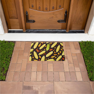 Corn Pattern Harvest Day Autumn Doormat