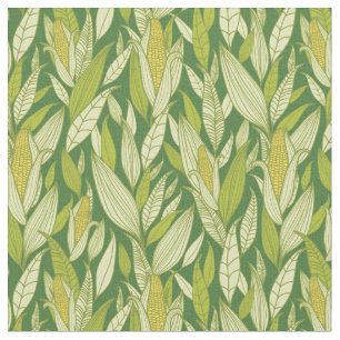 Corn plants pattern background fabric
