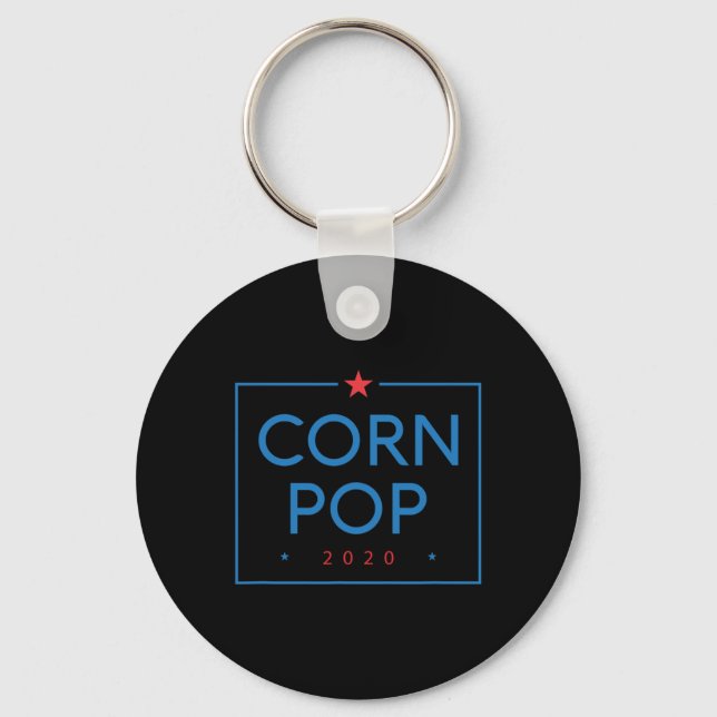 Corn Pop Joe Biden Anti Gaffe Funny President Trum Key Ring (Front)