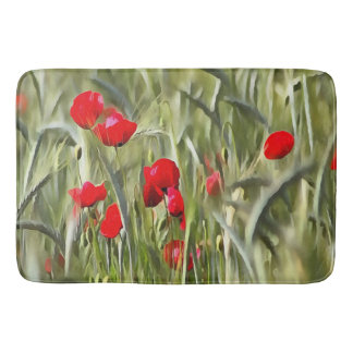 Corn Poppies Bath Mat