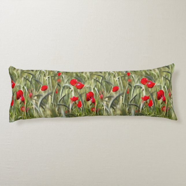 Corn Poppies Body Cushion (Back)