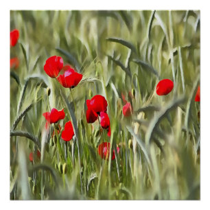 Corn Poppies Poster