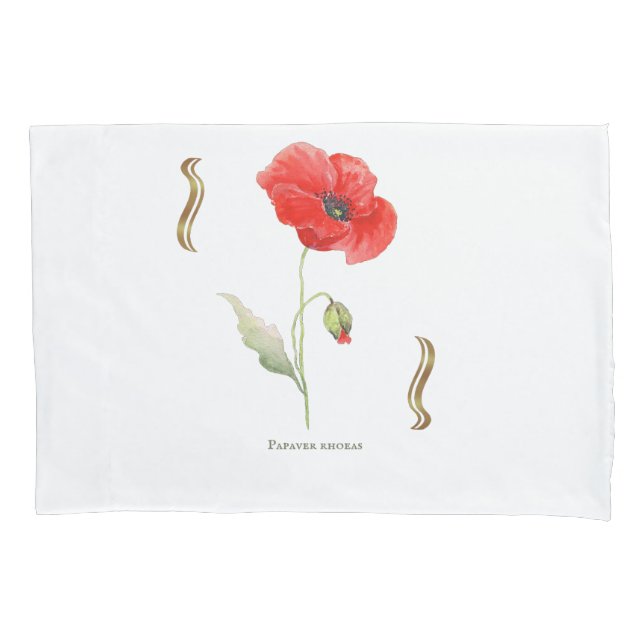 Corn poppy pillowcase (Front)
