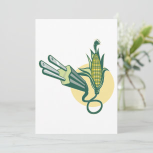 Corn Power Electric Vegetable Invitation