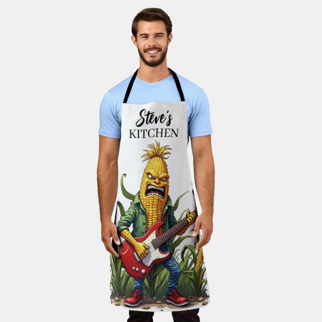 Corn Rockstar Playing Guitar Apron (Worn)