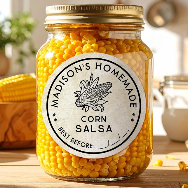 Corn salsa label with corn cob (Creator Uploaded)