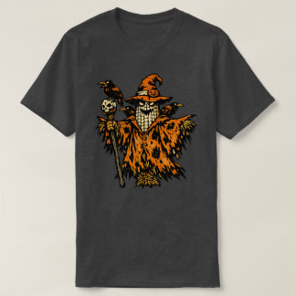Corn Scarecrow Commander — Halloween Warrior Retro T-Shirt