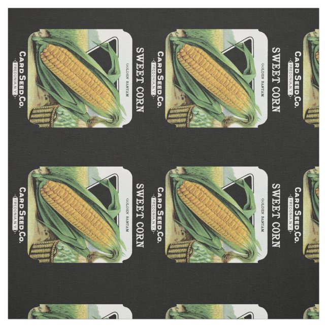 Corn Seed Packet Label Fabric (Swatch)