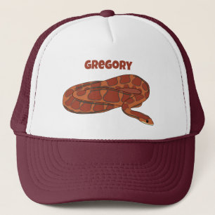 Corn Snake Orange Red Realistic Personalised Trucker Hat