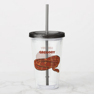 Corn Snake Orange Red Realistic Personalized Acrylic Tumbler