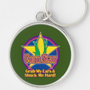 Corn Star Blue Purple Green BG Key Ring