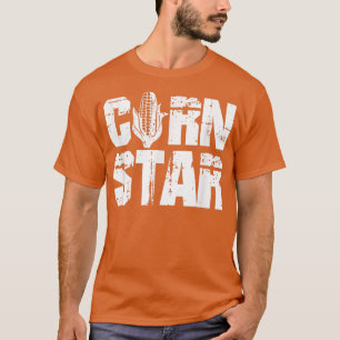 Corn Star Distressed Corn Farmers Farming  T-Shirt