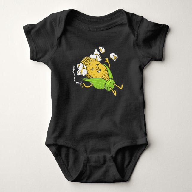 Corn Suicide Cute Baby Boy Girl Halloween 2023 Baby Bodysuit (Front)