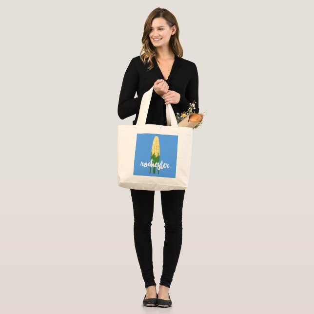 Corn Tower Grocery Tote (Front (Model))