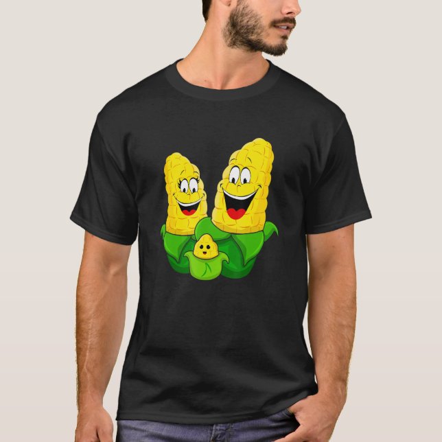 Corn Vegetable Vegetarian Vegan Corn Farm T-Shirt (Front)
