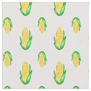 Corn watercolor seamless pattern fabric
