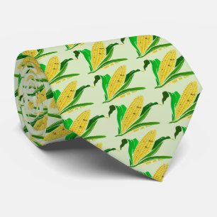 corn with green leaves. Farm Tie