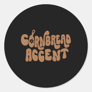 Cornbread Accent Classic Round Sticker