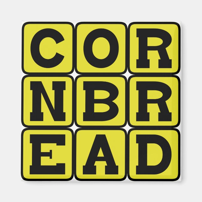 Cornbread, Cornmeal Bread Magnet (Front)