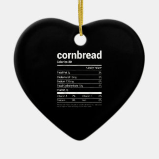 Cornbread Nutrition Facts Tee Family Matching Chri Ceramic Tree Decoration