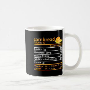 Cornbread Nutrition Food Thanksgiving Costume Chri Coffee Mug