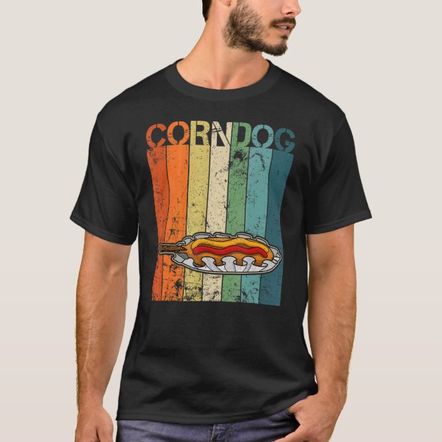 Corndog American Cuisine Takeaway Food Us Fast Foo T-Shirt (Front)