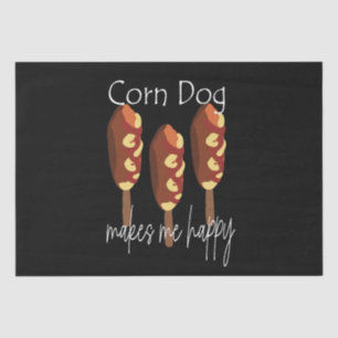 Corndog Makes Me Happy Tissue Paper