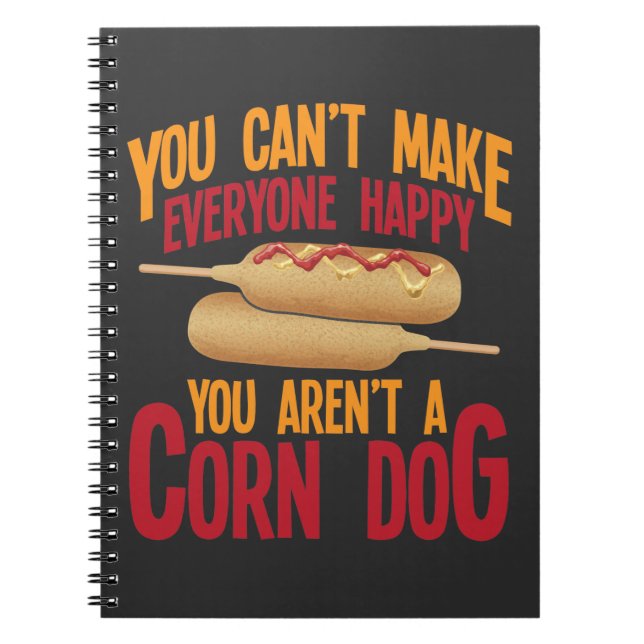 Corndog Stick Fast Food Lover Maize hot dog Notebook (Front)