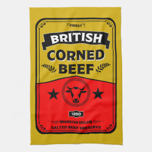 Corned Beef kitchen Vintage Tea Towel