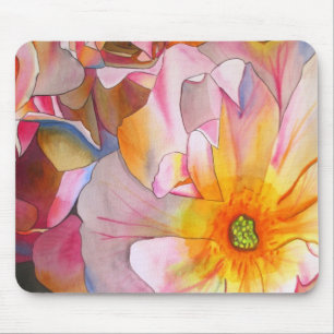 Cornelia pastel pink art rose mouse pad