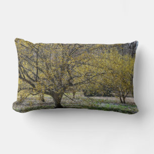 Cornelian Cherry Dogwood and Glory of the Snow Lumbar Cushion