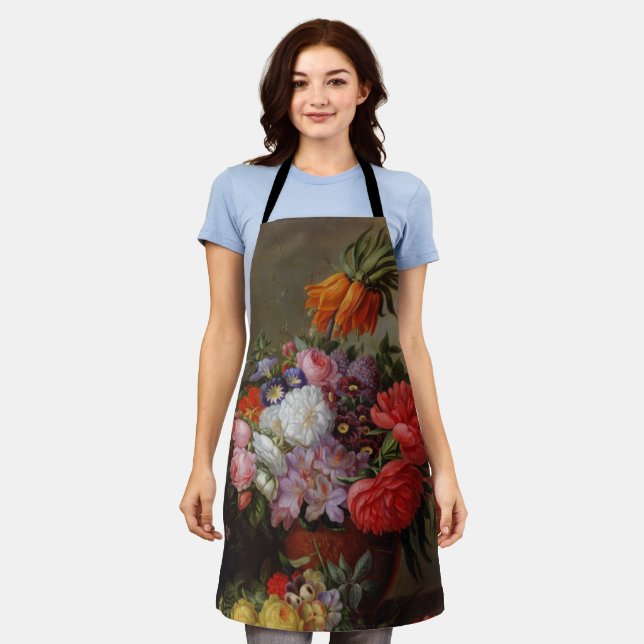 Cornelis Johannes van Hulsteijn Vase with Flowers  Apron (Worn)
