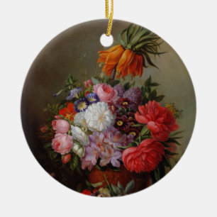 Cornelis Johannes van Hulsteijn Vase with Flowers Ceramic Tree Decoration