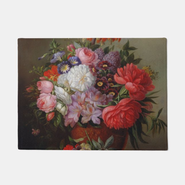 Cornelis Johannes van Hulsteijn Vase with Flowers  Doormat (Front)