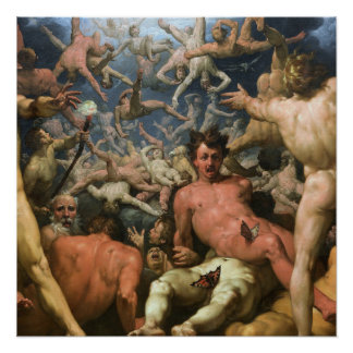 Cornelis van Haarlem - The Fall of the Titans Canv Poster