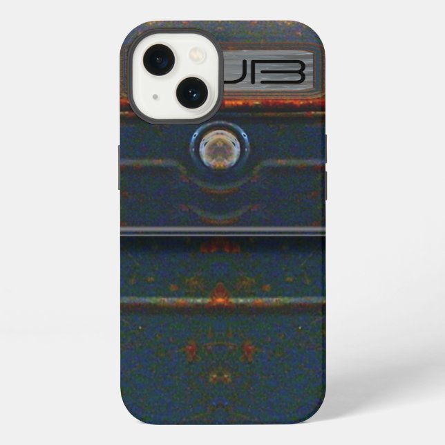 Cornell Rugged Rust Monogram iPhone Case (Back)