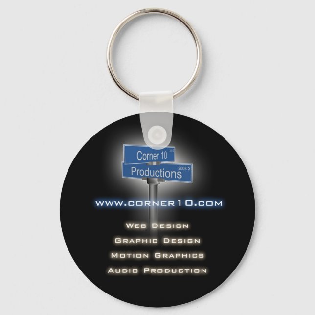 Corner 10 Productions Keychain (Front)