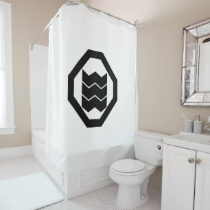 Corner Cut Angle Shrink Three Shower Curtain