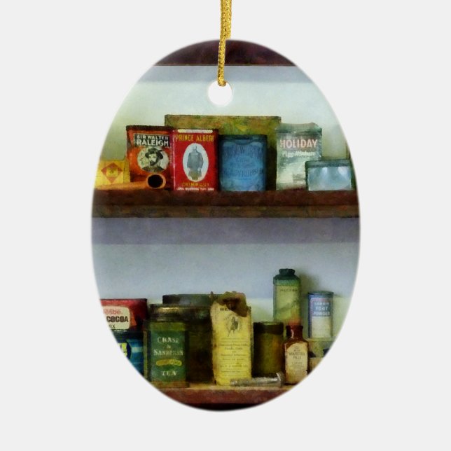 Corner Grocery Store Ceramic Tree Decoration (Front)