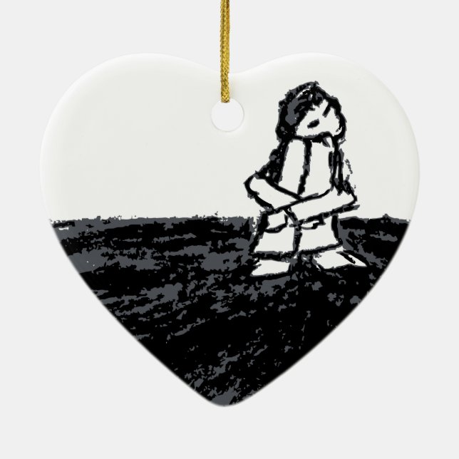 corner kid ceramic tree decoration (Back)