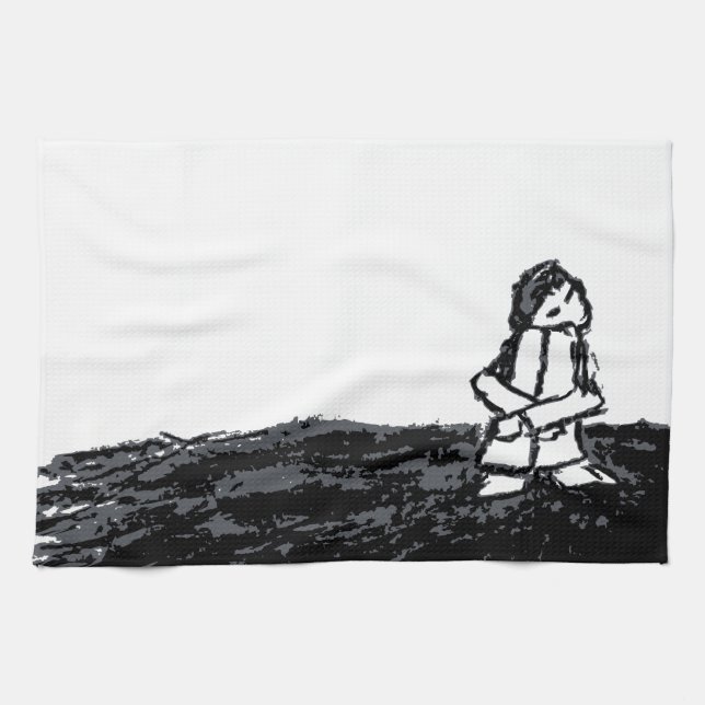 corner kid tea towel (Horizontal)